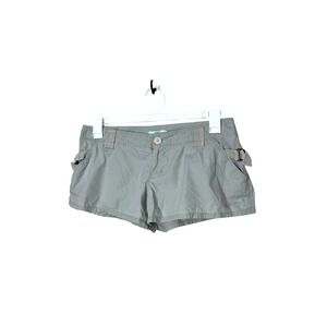 Split Y2K Tan Low Rise Shorts‎ Pockets Casual Size 7